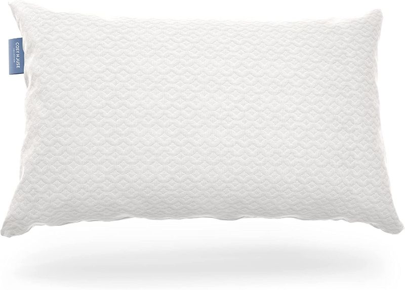 Photo 1 of  Cosy House Collection Luxury Bamboo Shredded Memory Foam Pillow - Adjustable & Removable Fill - Ultra Soft, Cool & Breathable Cover with Zipper Closure for Side, Back, and Stomach Sleepers (Queen)

washit!! 
