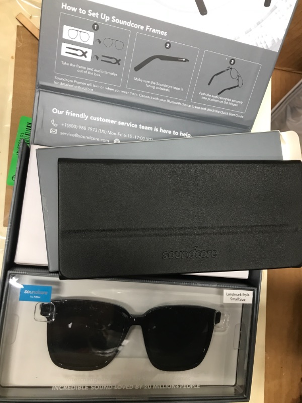 Photo 3 of Soundcore by Anker, Frames Wander Bluetooth Audio Smart Glasses, Interchangeable Frames, Open Ear Surround Sound with 4 Speakers, Polarized Lenses, 2 Mics, Clear Calls, Voice Control, App
