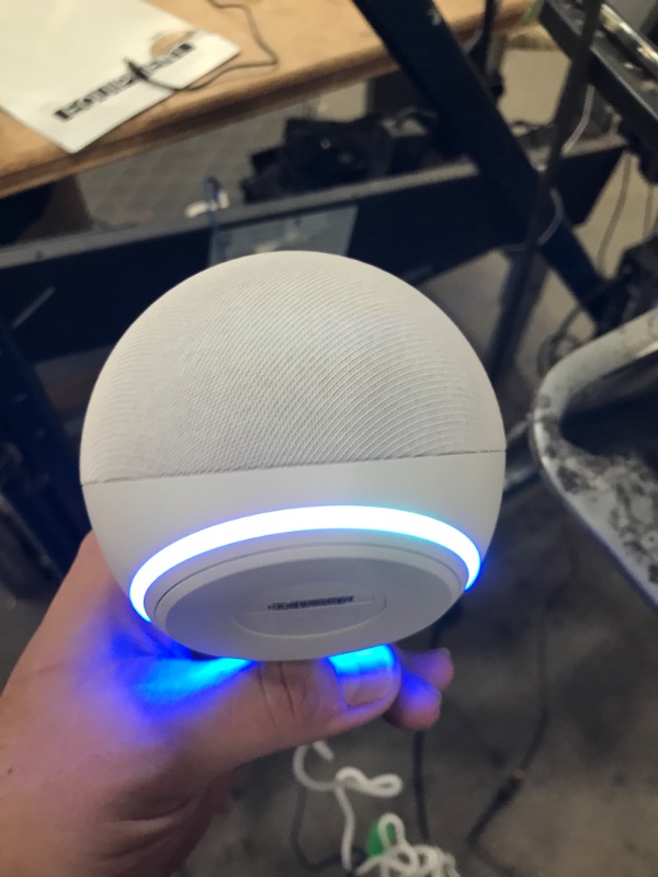 Photo 2 of All-New Echo Dot (5th Gen, 2022 release) with clock | Smart speaker with clock and Alexa | Glacier White