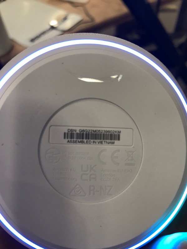 Photo 3 of All-New Echo Dot (5th Gen, 2022 release) with clock | Smart speaker with clock and Alexa | Glacier White