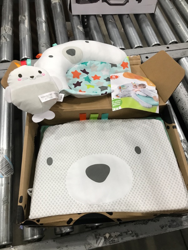 Photo 2 of Bright Starts Tummy Time Prop & Play Activity Mat - Polar Bear, Ages Newborn +, 1 Count (Pack of 1)