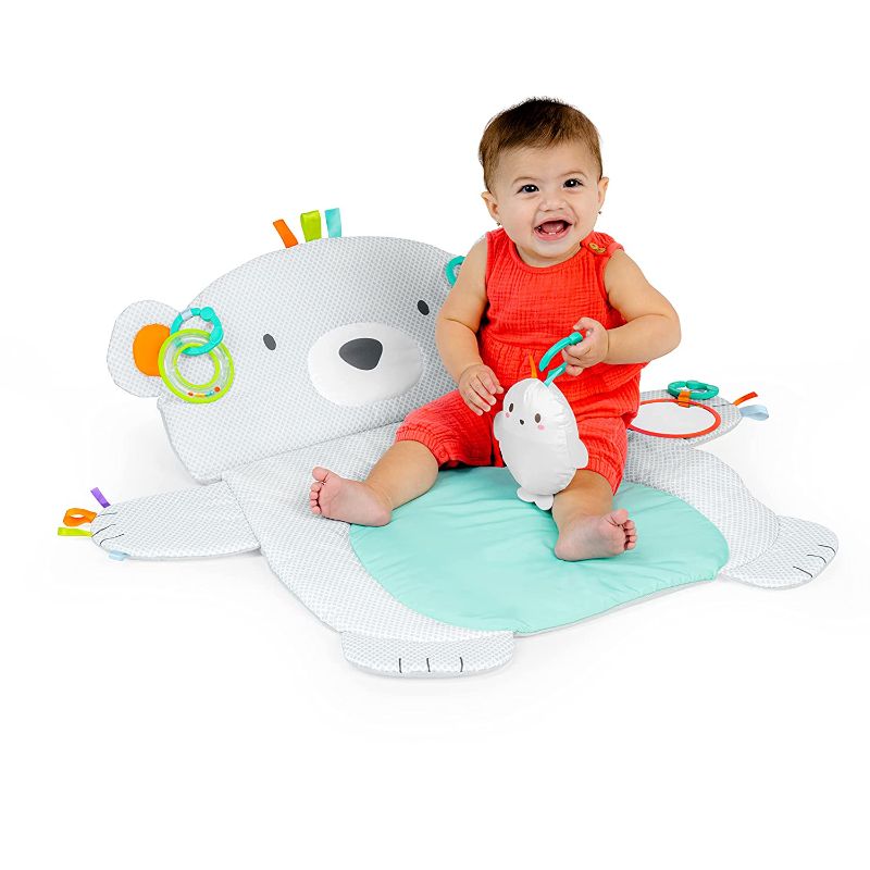 Photo 1 of Bright Starts Tummy Time Prop & Play Activity Mat - Polar Bear, Ages Newborn +, 1 Count (Pack of 1)