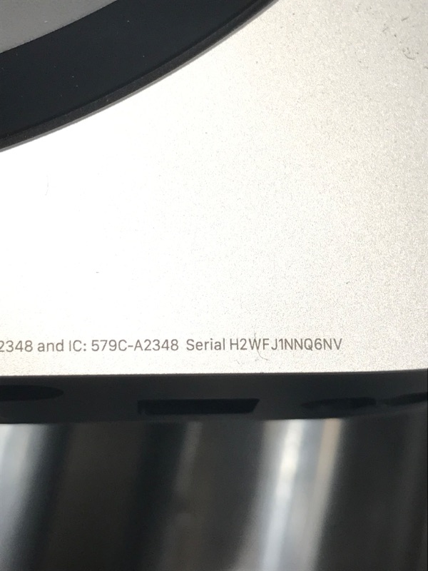 Photo 5 of **LOCKED UNABLE TO RESET***Apple Mac mini MGNR3LL/A A2348 (EMC 3569) - 2020 Specs
Available Colors	Silver
Bluetooth	Bluetooth 5.0
Ports	2x Thunderbolt 3/USB 4 ports (USB-C connector), 2x USB-A ports (up to 5Gb/s), HDMI 2.0 port, Gigabit Ethernet, and a 3.