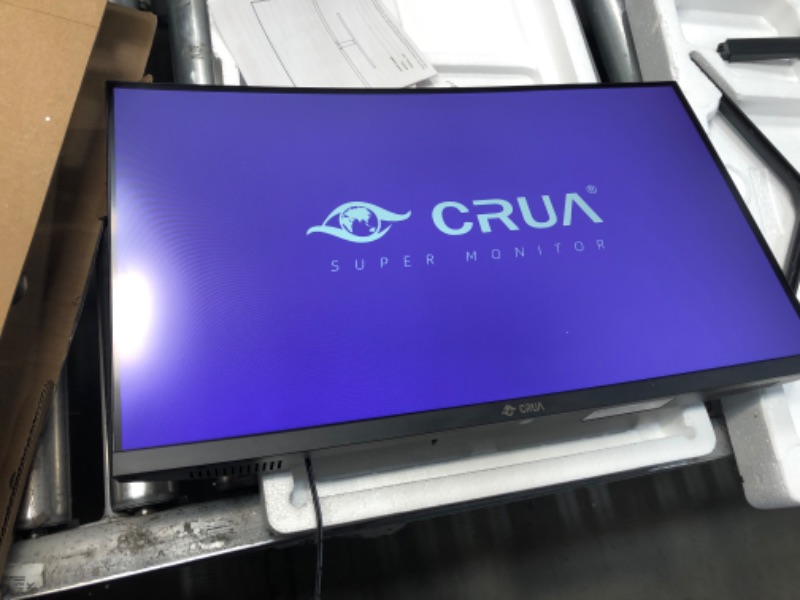 Photo 3 of CRUA 24 inch 144hz/165hz Curved Gaming Monitor?FHD 1080P Frameless Computer Monitor?Support AMD freesync Low Motion Blur, Eye Care, VESA, DisplayPort, HDMI, Black
