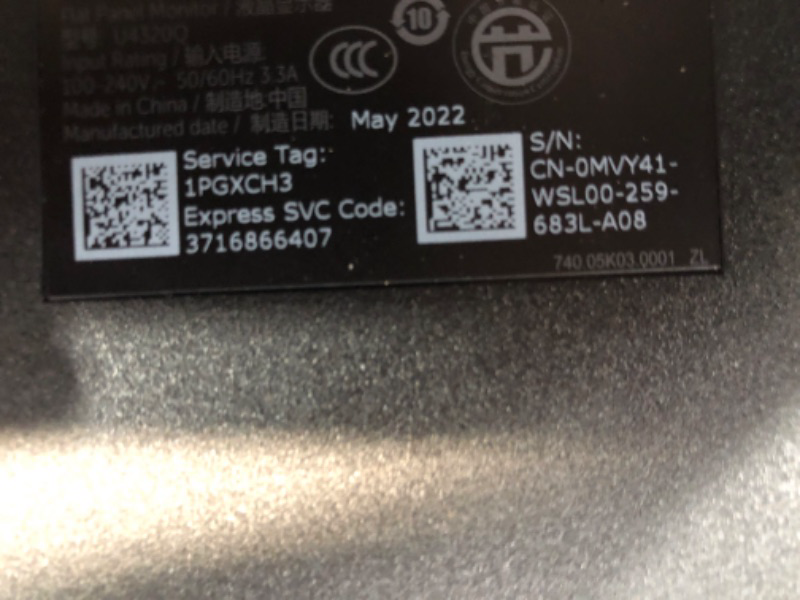 Photo 3 of Dell - UltraSharp 42.5" LCD 4K UHD Monitor (DisplayPort, USB, HDMI) - Black
