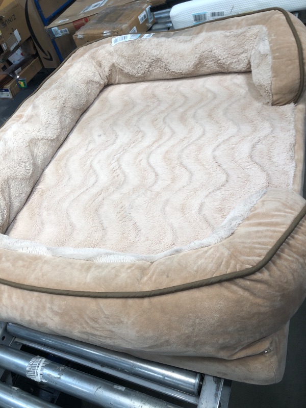 Photo 1 of 4 ft x 3 ft Large Dog Bed Brown