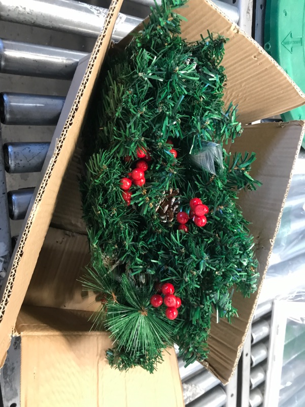Photo 1 of 9 FT Christmas Garland with Pine Cones,Battery Operated Christmas Garland with 50 LED Lights, for Indoor Home Winter Holiday New Year Xmas Decorations,Christmas Decorations…