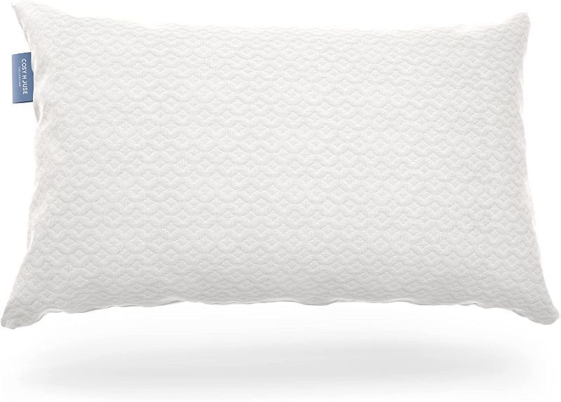 Photo 1 of  Cosy House Collection Luxury Bamboo Shredded Memory Foam Pillow - Adjustable & Removable Fill - Ultra Soft, Cool & Breathable Cover with Zipper Closure for Side, Back, and Stomach Sleepers (Queen)
