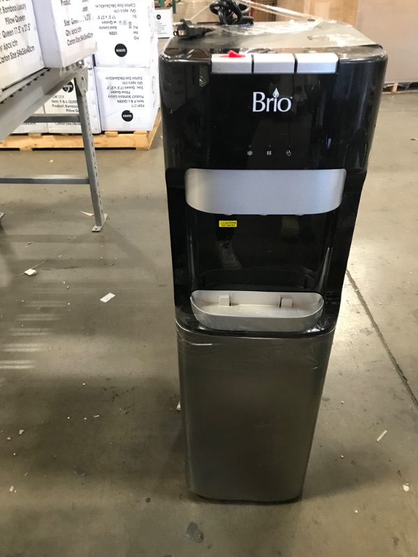 Photo 2 of PARTS ONLY !Brio Hot Cold and Room Temp Water Dispenser Cooler Bottom Load, Tri-Temp, Black and Brush Stainless Steel, Essential Series