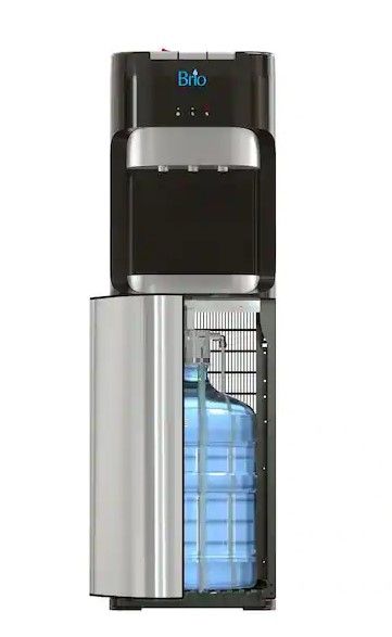 Photo 1 of PARTS ONLY !Brio Hot Cold and Room Temp Water Dispenser Cooler Bottom Load, Tri-Temp, Black and Brush Stainless Steel, Essential Series