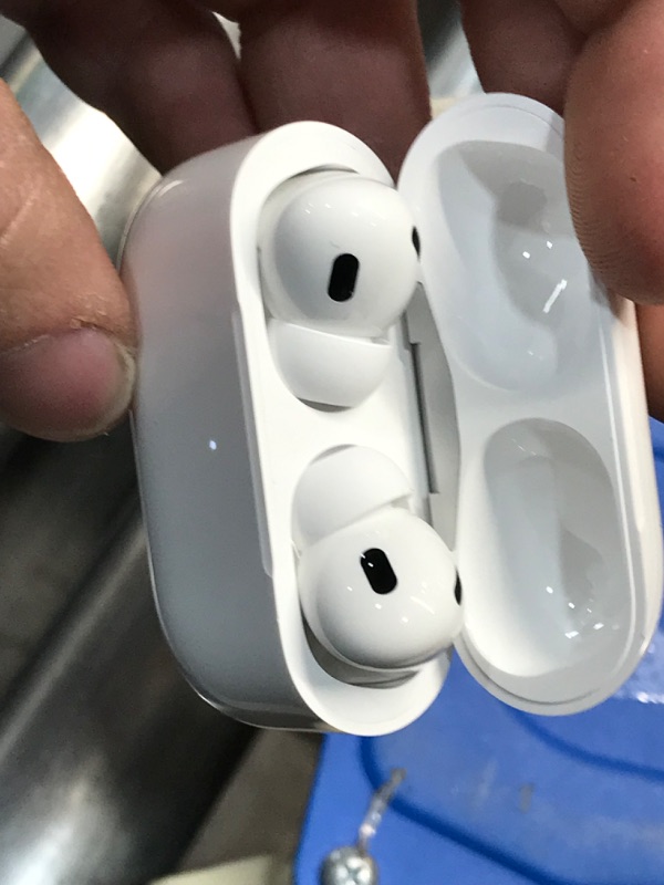 Photo 2 of new 
Apple AirPods Pro (2nd Generation) Wireless Earbuds, Up to 2X More Active Noise Cancelling, Adaptive Transparency, Personalized Spatial Audio, MagSafe Charging Case, Bluetooth Headphones for iPhone
