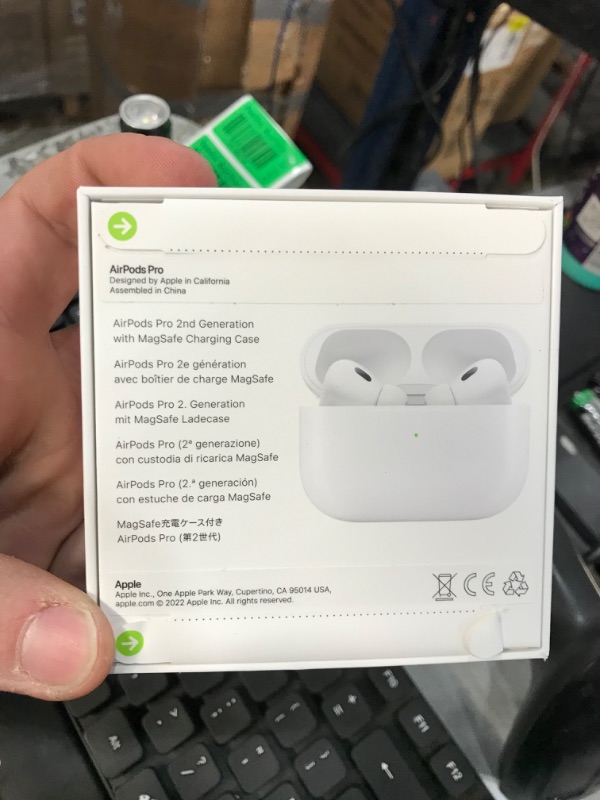 Photo 9 of new 
Apple AirPods Pro (2nd Generation) Wireless Earbuds, Up to 2X More Active Noise Cancelling, Adaptive Transparency, Personalized Spatial Audio, MagSafe Charging Case, Bluetooth Headphones for iPhone
