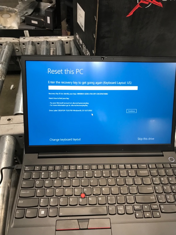 Photo 3 of HAS LOCKED ACCOUNT UNABLE TO UNLCOK NEEDS RECOVERY KEY 
OEM Lenovo ThinkPad E15 Gen 2 15.6" FHD IPS, Intel Quad Core i7-1165G7, 32GB RAM, 1TB NVMe, Fingerprint, W10P, Business Laptop i7-1165G7 | 32GB | 1TB NVMe