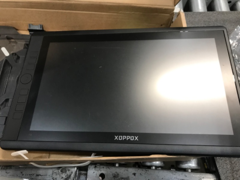 Photo 2 of PARTS ONLY DAMAGED POWER BUTTON DOES NOT POWER ON 
Drawing Tablet with Screen,15.6'' XOPPOX Graphics Drawing Monitor Pen Display with Full Laminated Screen,Tilt Battery-Free Stylus 8192 Level Pen Pressure,Touch Bar, Stand,Compatible for Window/Mac 15.6 In