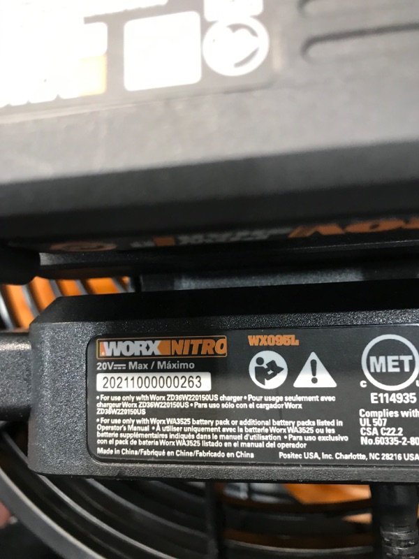 Photo 3 of WORX Nitro WX095L 20V Power Share Cordless Work Fan with Ready Charge
