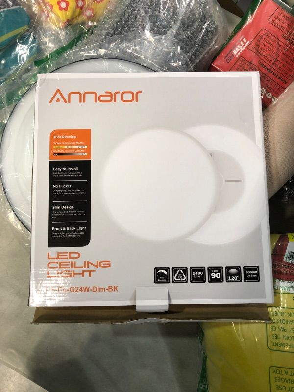 Photo 2 of Annaror Motion Sensor LED Ceiling Light, 18W Wired