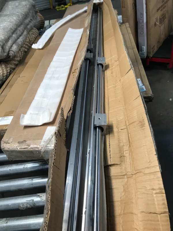 Photo 2 of OrangeA Linear Rail Guide 2X SBR20-1800mm Linear Guideway Rail + 4 SBR20UU Block for 20mm Fully suppoeted Shaft Rod Silver