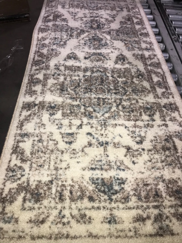 Photo 1 of 2ftx6ft runner area rug beige/blue/grey