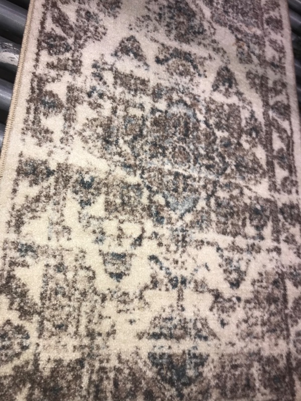 Photo 2 of 2ftx6ft runner area rug beige/blue/grey