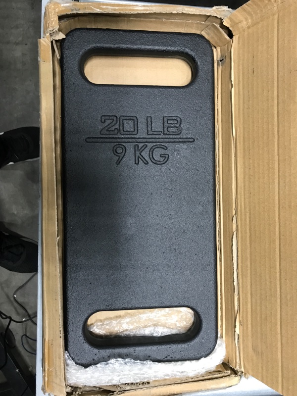 Photo 1 of Yes4All Cast Iron Ruck Plate, Weighted Plate for Rucking, Swings, Squat, Strength Training, Fitness Workout, and Home Exercises, Multi Weights Available: 10/15/20/25/30/35/45LB 20 LB CLASSIC