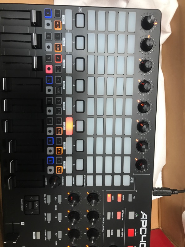 Photo 3 of AKAI Professional APC40MKII - USB MIDI Controller for Mac / PC with Clip Launch Matrix, Knobs & Faders, and Pro Software Suite Included Assorted Colors