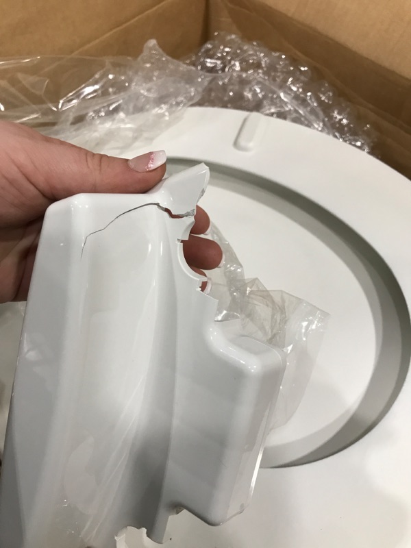Photo 6 of *DAMAGED* DOMETIC 385312073 Replacement Slow Close Wooden Seat/Cover for 310 Series Gravity-Flush Toilet - White