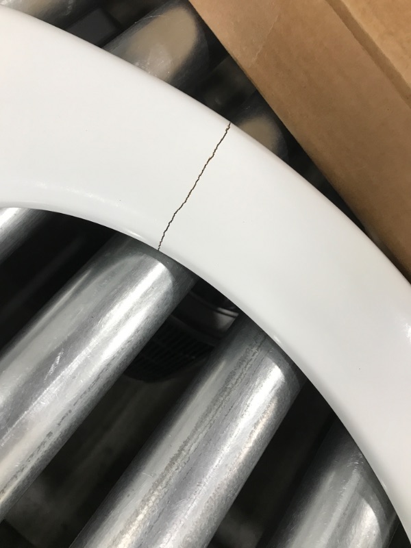 Photo 3 of *DAMAGED* MAYFAIR 1844CP 000 Toilet Seat with Chrome Hinges will Never Come Loose, ELONGATE , White 1 Pack Elongated Classic Metal Hinge - Chrome Toilet Seat