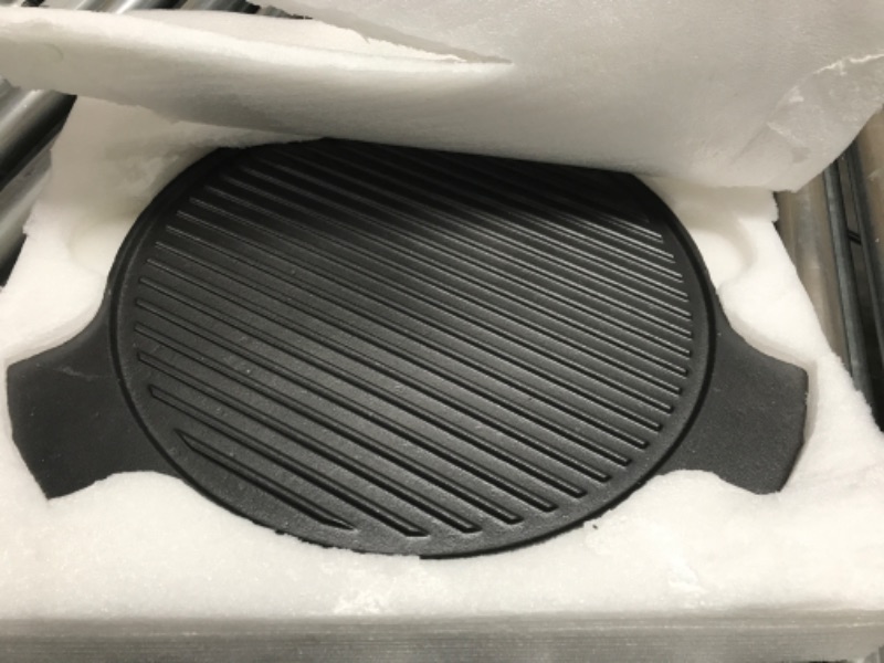 Photo 2 of  Cast Iron Plate Setter for Large Big Green Egg and Other 18 Inches Diameter Cooking Grills, Heat Deflector with 3 Legs
