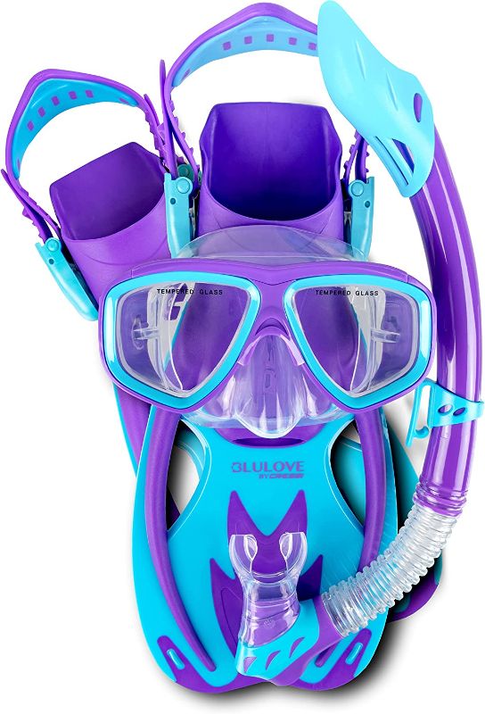 Photo 1 of Cressi Rocks Kids Set, Purple/Blue, S/M
