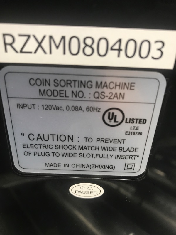 Photo 4 of *** POWERS ON *** Royal Sovereign Electric Coin Sorter, Patented Anti-Jam Technology, 1 Row of Coin Counting (QS-2AN)