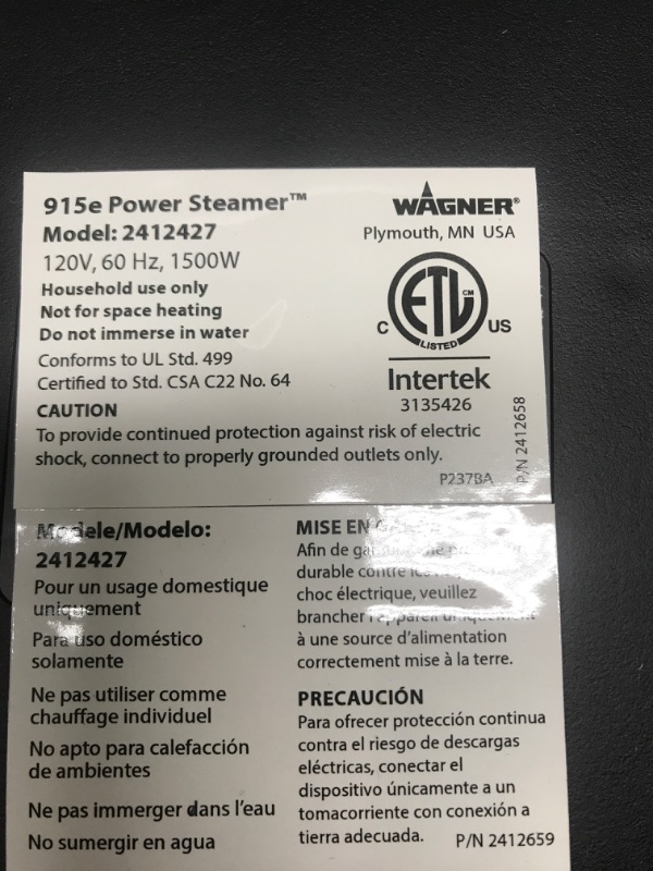 Photo 2 of *** POWERS ON *** Wagner Spraytech C900054 905e AutoRight Multi-Purpose Steam Cleaner, 12 Accessories Included, Steamer, Steam Cleaners, Steamer for cleaning, Power Steamer, Color May Vary 905 Steam