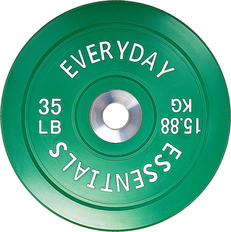 Photo 1 of *Minor Damage-See Photos* BalanceFrom 2" Olympic Bumper Plate Weight Plates with 7FT Barbell Set
