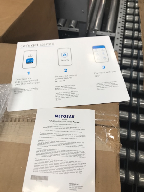 Photo 3 of Refurbished: NETGEAR Orbi Whole Home Tri-band Mesh WiFi 6 Add-on Satellite (RBS750) – Works with Your Orbi WiFi 6 System| Adds up to 2,500 sq. ft. Coverage | AX4200 (Up to 4.2Gbps)