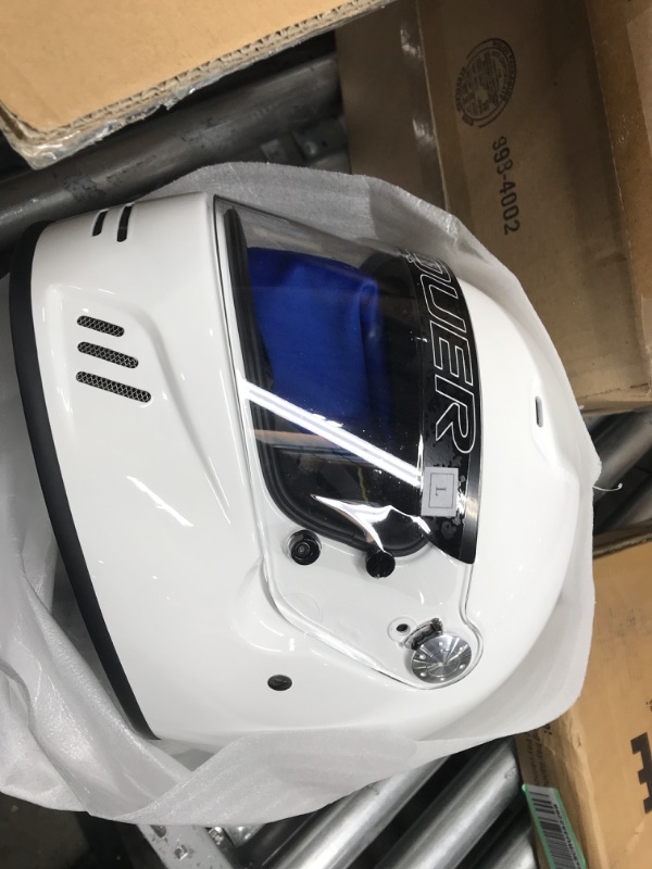 Photo 2 of Conquer Snell SA2020 Full Face Auto Racing Helmet Large White