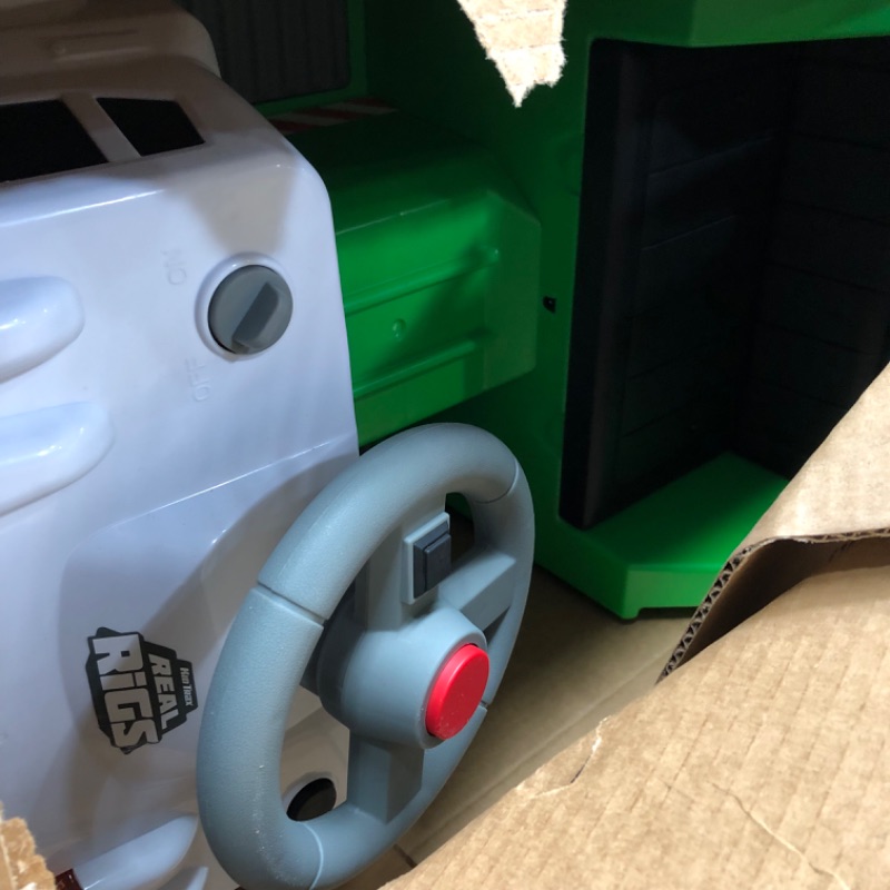 Photo 1 of Kid Trax Real Rigs Toddler Recycling Truck Interactive Ride On Toy, Kids Ages 1.5-4 Years, 6 Volt Battery and Charger, Sound Effects, 9 Recycling Accessories Included