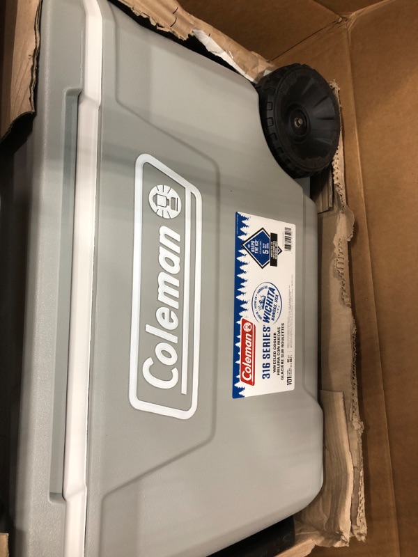 Photo 4 of Coleman Ice Chest | Coleman 316 Series Wheeled Hard Coolers Rock Gray 62 Quart Wheeled Coolers