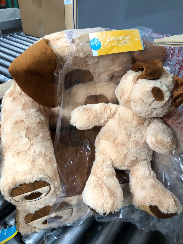 Photo 1 of A little dirty ) Soft Landing™ , Darling Duos, 2-Piece Plush & Premium Sweet Seat Character Chair Bundle, Dog