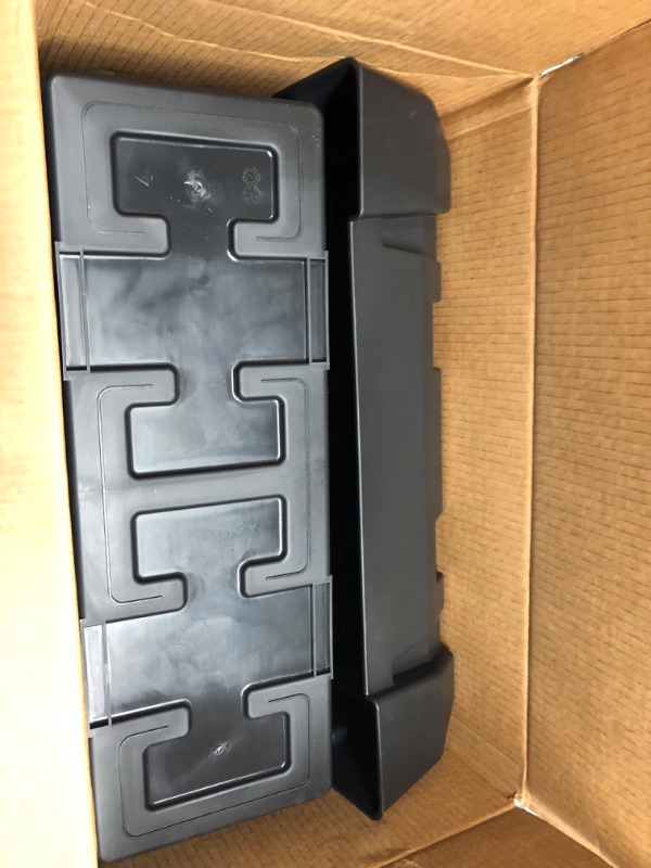 Photo 2 of Camco Heavy Duty Double Battery Box with Straps and Hardware - Group GC2 | Safely Stores RV, Automotive, and Marine Batteries | Measures Inside 21-1/2" x 7-3/8" x 11-3/16" | (55375) Frustration Free Packaging Double Battery Box 