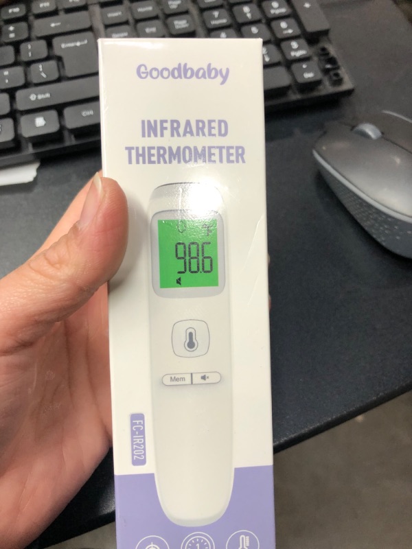 Photo 2 of Forehead Thermometer, Baby and Adults Thermometer with Fever Alarm, LCD Display and Memory Function, Ideal for Whole Family
