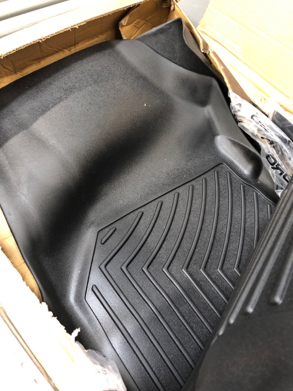 Photo 3 of OEDRO Floor Mats Compatible with 2010-2017 Chevrolet Equinox/2010-2017 GMC Terrain, Custom Fit Front & 2nd Seat 2 Row Liner Set - Black TPE All-Weather Guard Front & Rear