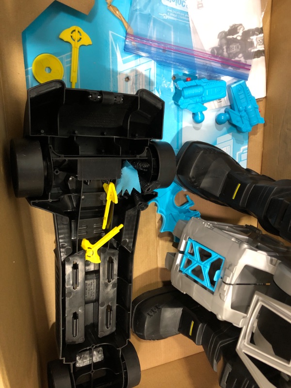 Photo 1 of Used / missing parts **Fisher-Price Imaginext DC Super Friends Batman Toy, 2 Feet Tall Robot Playset with Lights Sounds plus Batman Figure and 10 Pieces, Bat-Tech Batbot