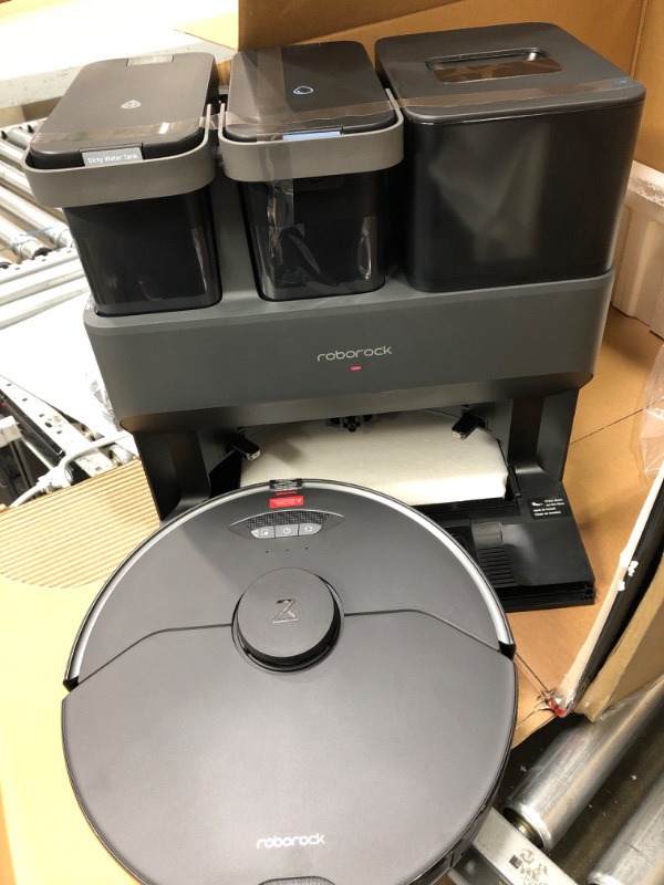Photo 1 of  Roborock S7 MaxV Ultra Robot Vacuum and Mop, Auto Mop Washing with Empty Wash Fill Dock, Self-Emptying, Self-Refilling, ReactiveAI 2.0 Obstacle Avoidance, 5100Pa Suction, App Control, Works with Alexa

