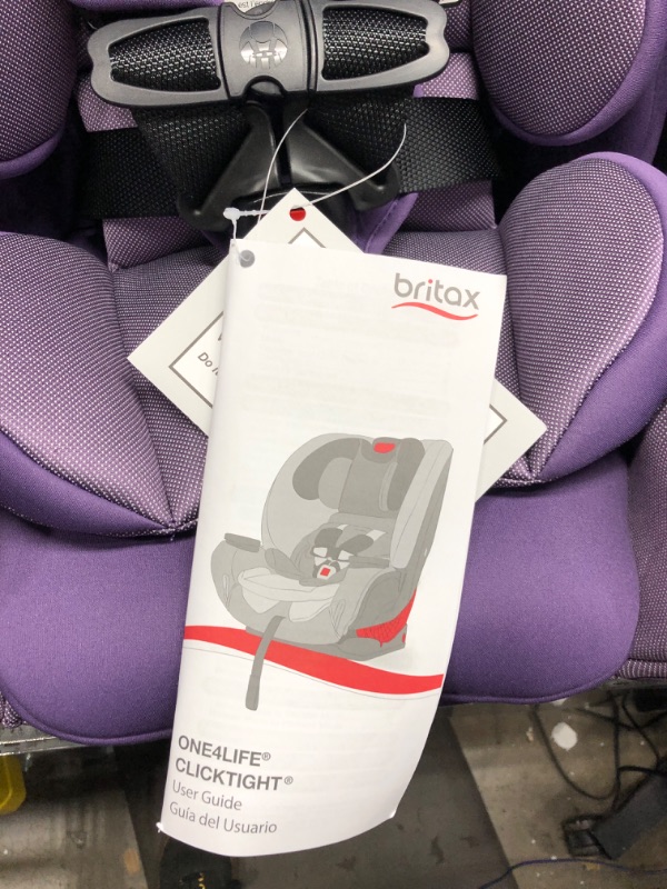 Photo 4 of Britax One4Life ClickTight All-in-One Car Seat – 10 Years of Use – Infant, Convertible, Booster – 5 to 120 pounds - SafeWash Fabric, Plum Plum [New Version]