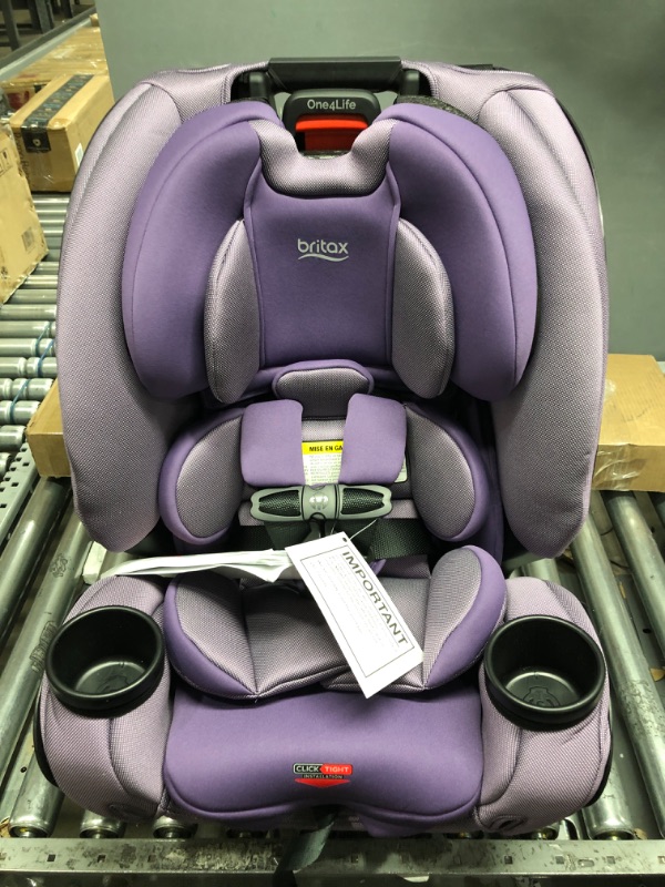 Photo 3 of Britax One4Life ClickTight All-in-One Car Seat – 10 Years of Use – Infant, Convertible, Booster – 5 to 120 pounds - SafeWash Fabric, Plum Plum [New Version]