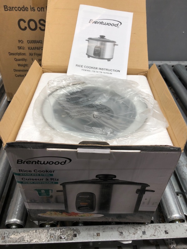 Photo 2 of Brentwood Ts-15 8 Cup Rice Cooker Stainless Steel 500W Home & Garden