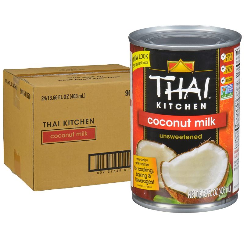 Photo 1 of 4/19/23 Thai Kitchen Gluten Free Unsweetened Coconut Milk, 13.66 fl oz (Pack of 24) - One 24 Pack of 13.66 Fluid Ounce Canned Coconut Milk, Best in Curries, Sauces, Soups, Desserts and More