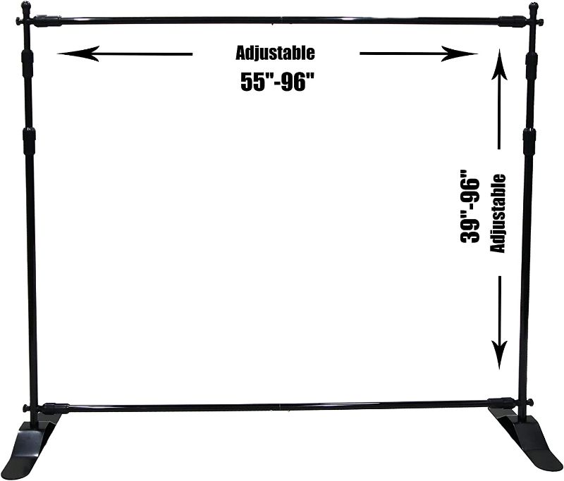 Photo 1 of 8x8 Ft Telescopic Banner Stand Step and Repeat Adjustable Backdrop Display Stand
