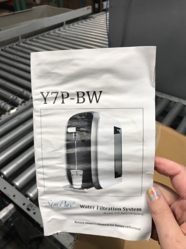 Photo 3 of ***TESTED WORKING*** SimPure Y7P-BW UV Countertop Reverse Osmosis Water Filtration Purification System, 4 Stage RO Water Filter, Bottleless Water Dispenser, 4: 1 Pure to Drain, BPA Free (No Installation Required)