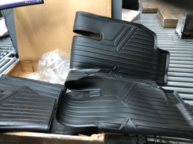 Photo 2 of MAXLINER 3 Row Liner Set Black Compatible with 2017-2021 Chrysler Pacifica 7 or 8 Passenger Model (No Hybrid Models) and 2021 Voyager 