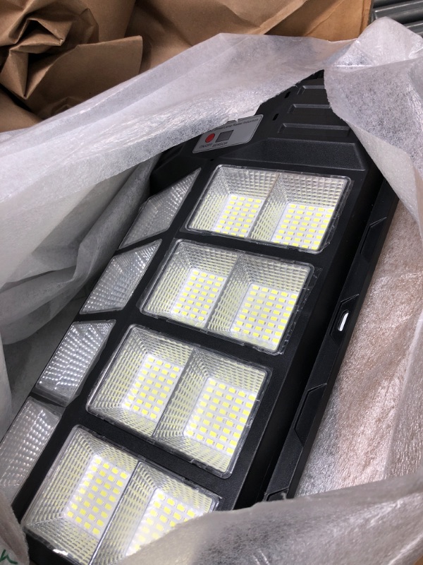 Photo 2 of *MISSING PARTS*** 800W Solar Street Light, 60000LM IP66 Waterproof Solar Security Flood Lights Outdoor Motion Sensor, Dusk to Dawn Solar LED Light Lamp with Remote & Light Sensor for Garden,Yard, Path, Parking Lot